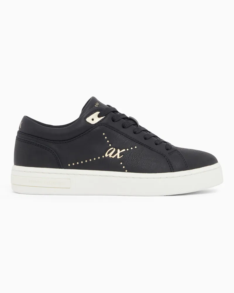 Armani Exchange Sneaker im Regular Fit mit Schnürung und Gummisohle Schwarz