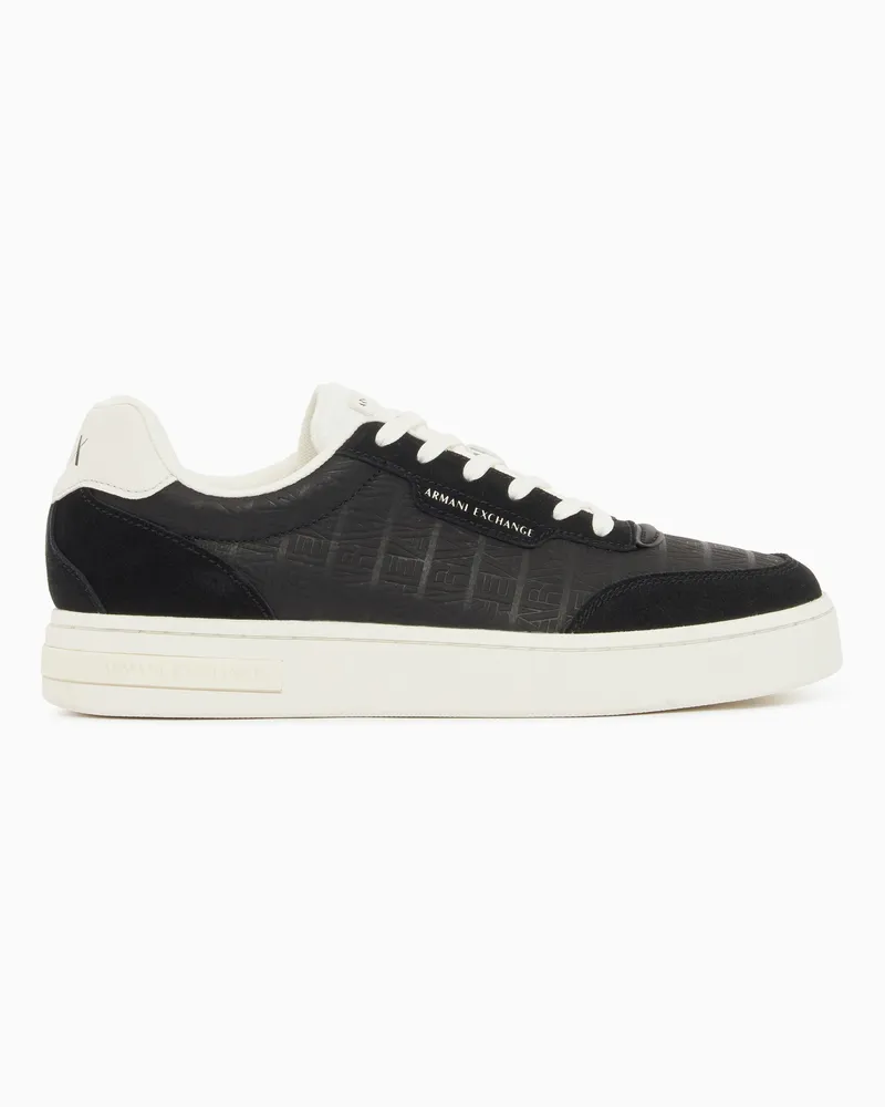 Armani Exchange Technical fabric sneakers Schwarz