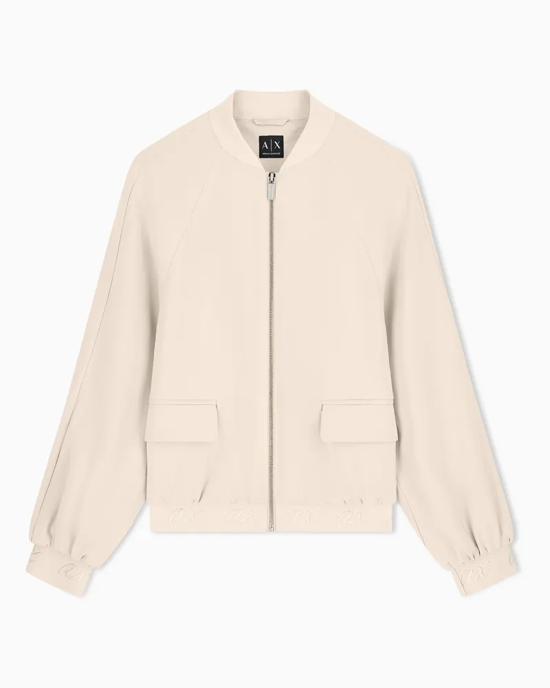 Armani Exchange Regular Fit Blousonjacke mit Kapuze aus recyceltem Twill Beige