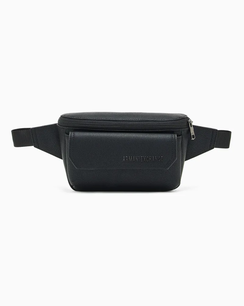 Armani Exchange Gürteltasche mit gehämmertem Effekt Schwarz