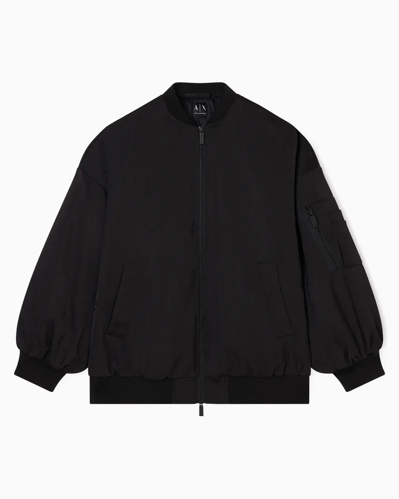 Armani Exchange Blouson in mixed fabric Schwarz