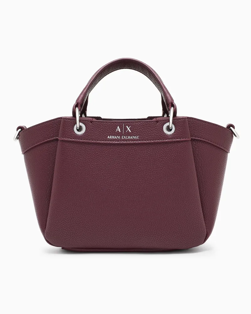 Armani Exchange Kleine Handtasche mit Degradè-Schultergurt Burgunderrot