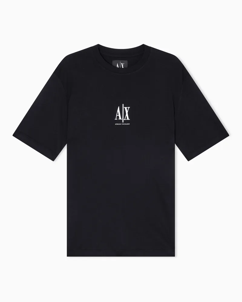Armani Exchange Regular fit T-shirt with embroidered logo Schwarz