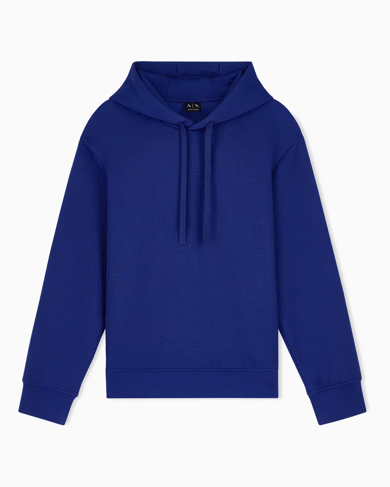 Armani Exchange Sweatshirt Regularpassform aus stretchigem Jacquard-Jersey Blau