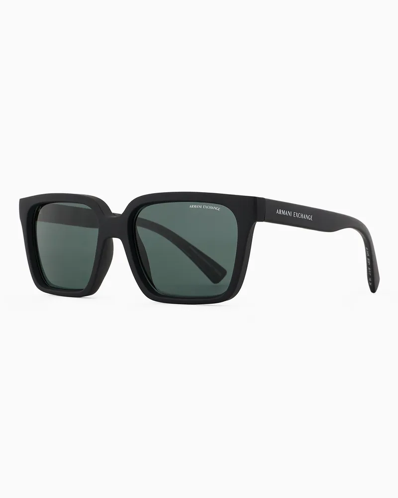 Armani Exchange Herren-Sonnenbrille in rechteckiger Form Schwarz