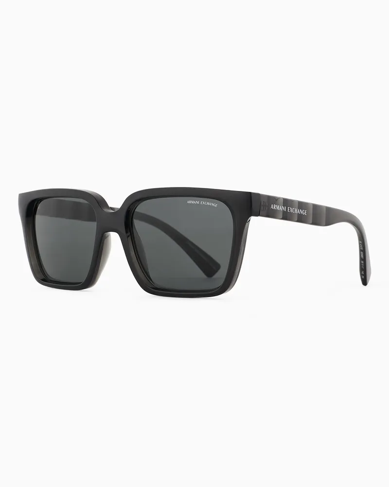 Armani Exchange Herren-Sonnenbrille in rechteckiger Form Schwarz