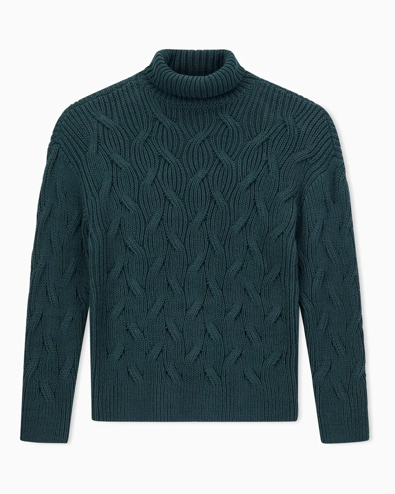 Armani Exchange Rollkragenpullover Grün