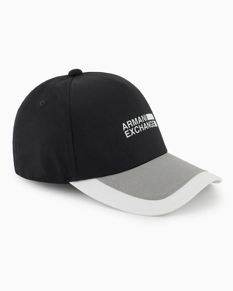 Armani Exchange Mütze im Colorblock-Design mit Logo Schwarz