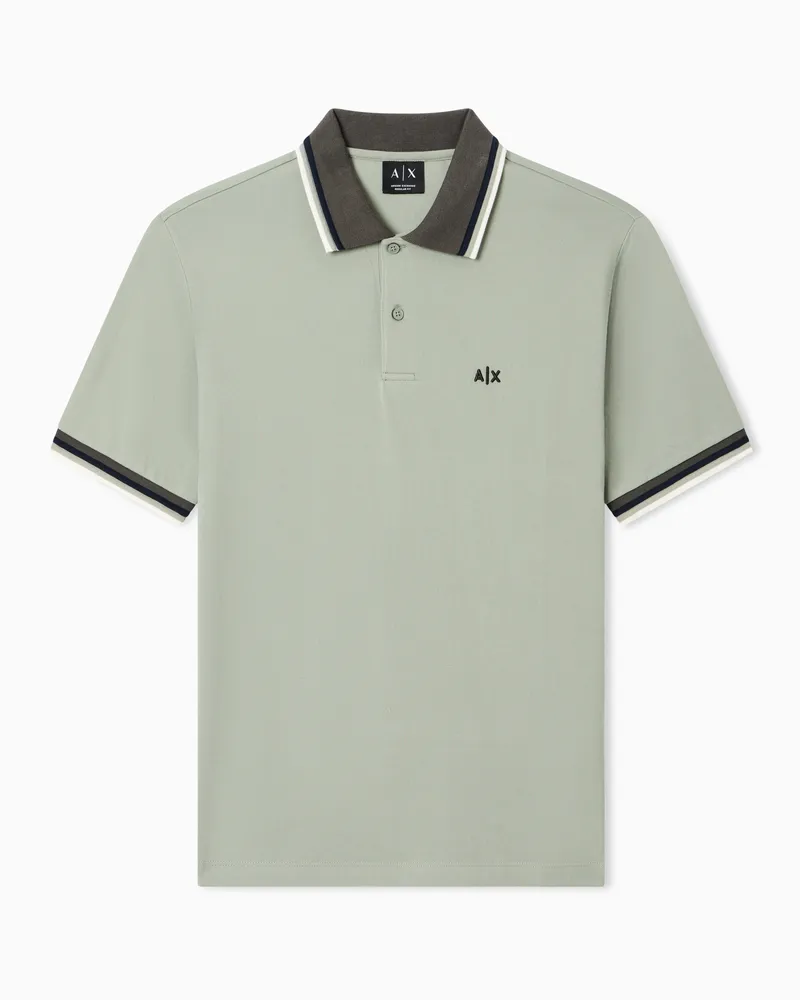 Armani Exchange Cotton polo shirt Grün
