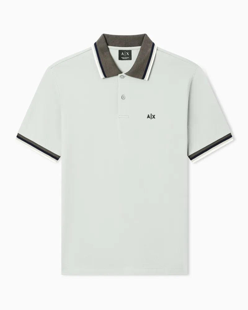Armani Exchange Cotton polo shirt Grün