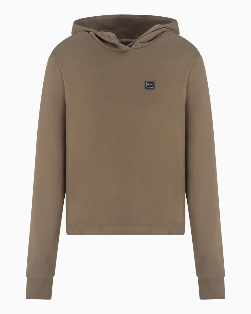 Armani Exchange ASV Hoodie aus Bio-Baumwollmischung Braun