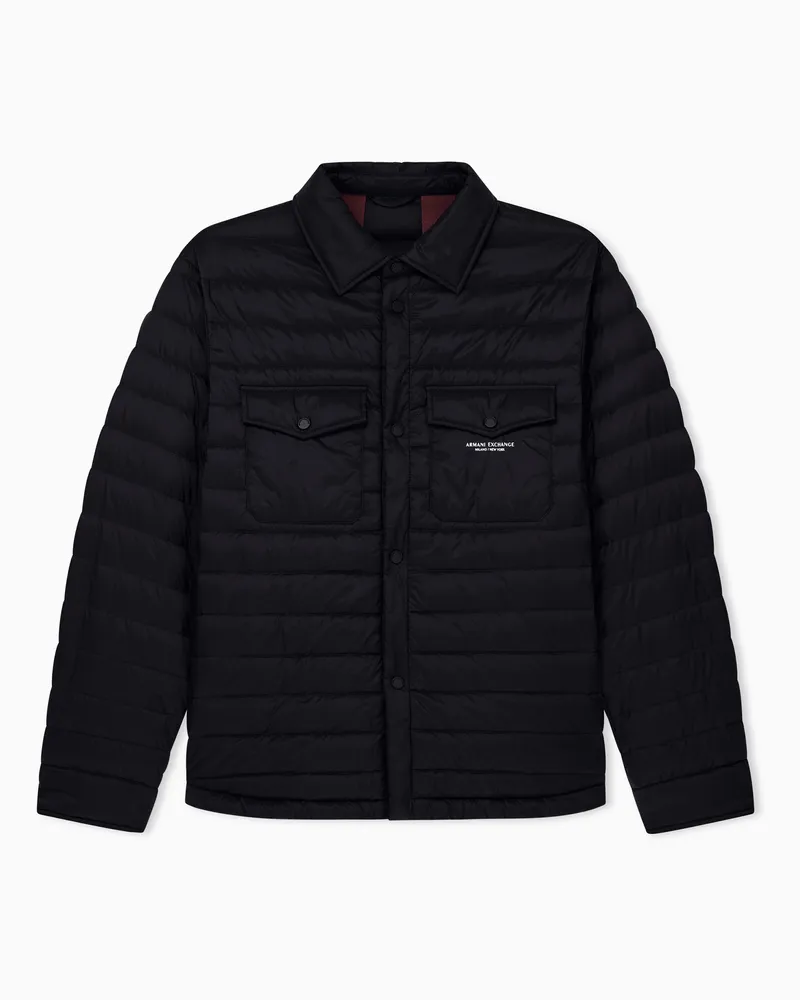 Armani Exchange Daunenjacke Regular Fit aus Nylon Schwarz