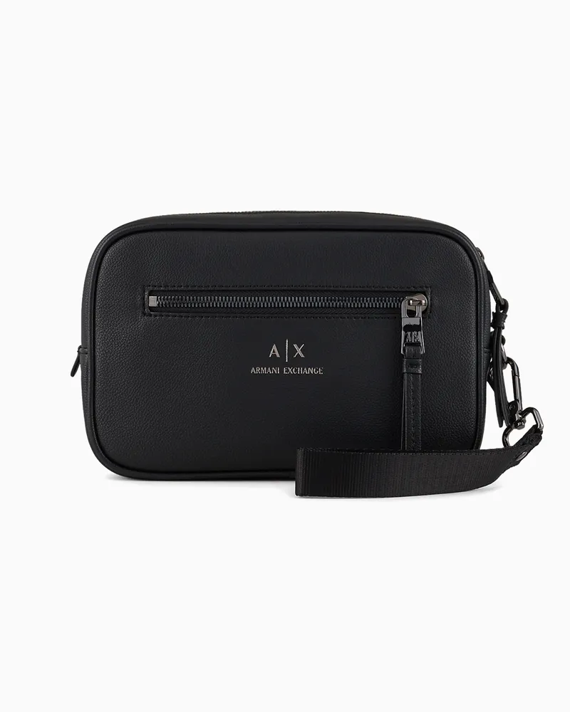 Armani Exchange Kosmetikkoffer mit Außengurt Schwarz