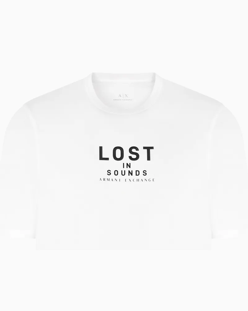 Armani Exchange Slim Fit T-Shirt Lost in Sound Weiß