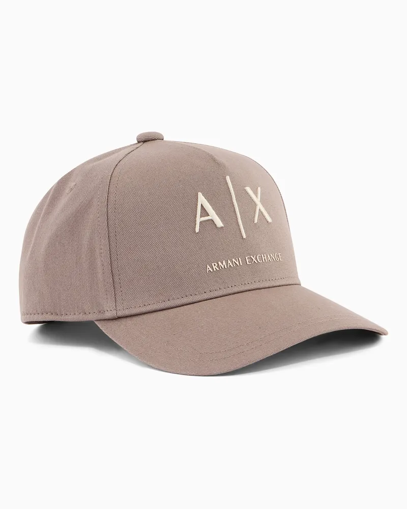 Armani Exchange Kappe mit Schirm und Logo Beige