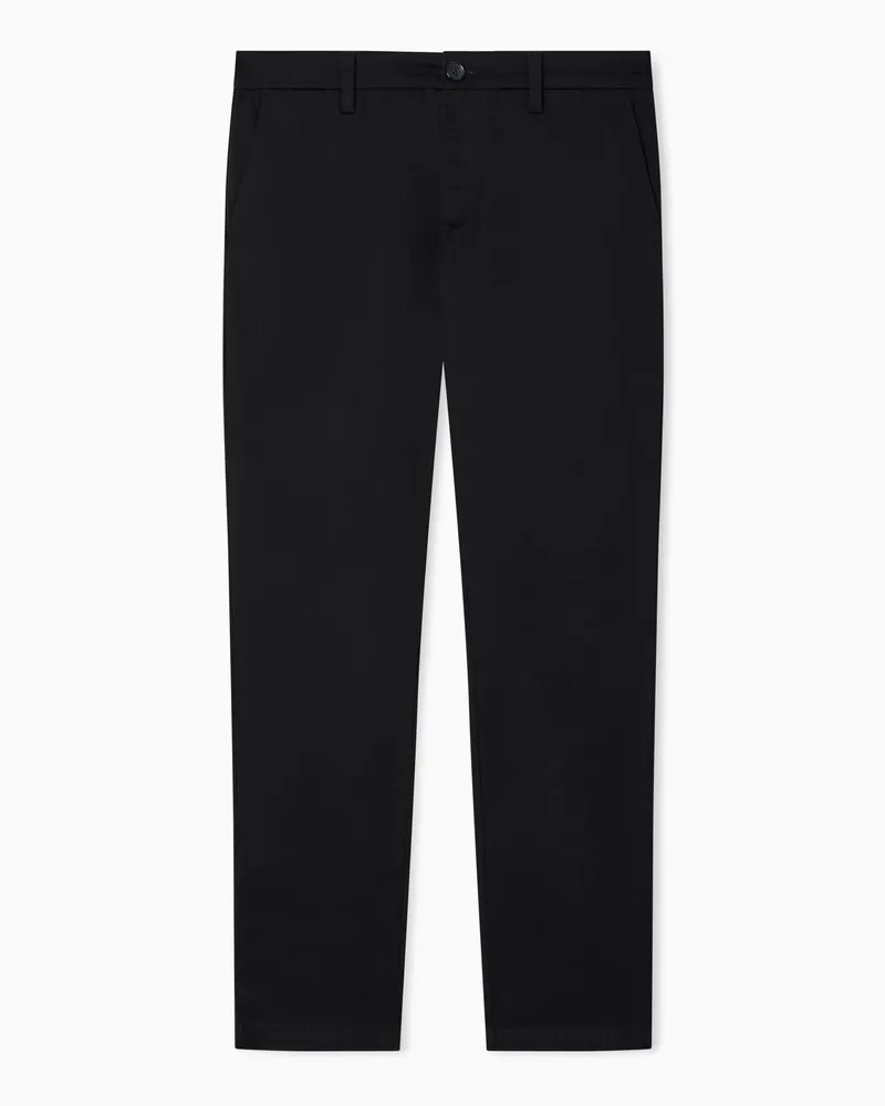 Armani Exchange Chinohose aus Baumwollpopeline Schwarz