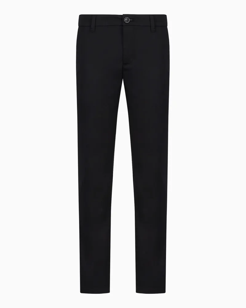 Armani Exchange Chinohose aus Baumwollpopeline Schwarz