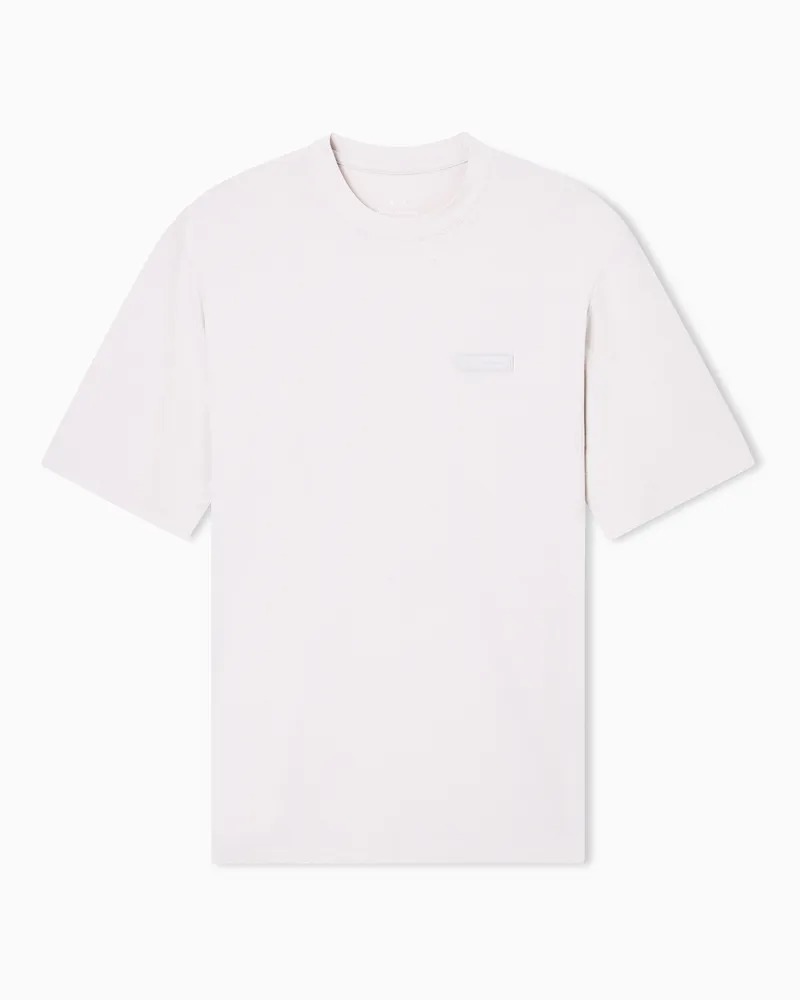 Armani Exchange T-Shirt mit normaler Passform und Aufdruck auf der Rückseite Weiß