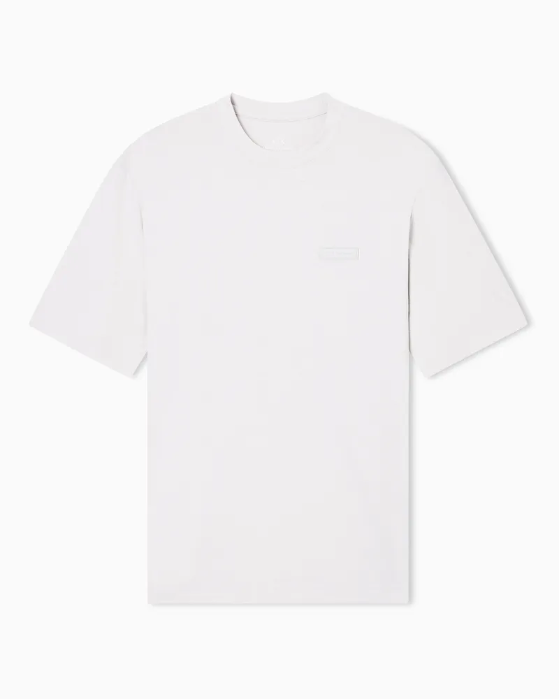 Armani Exchange T-Shirt mit normaler Passform und Aufdruck auf der Rückseite Weiß