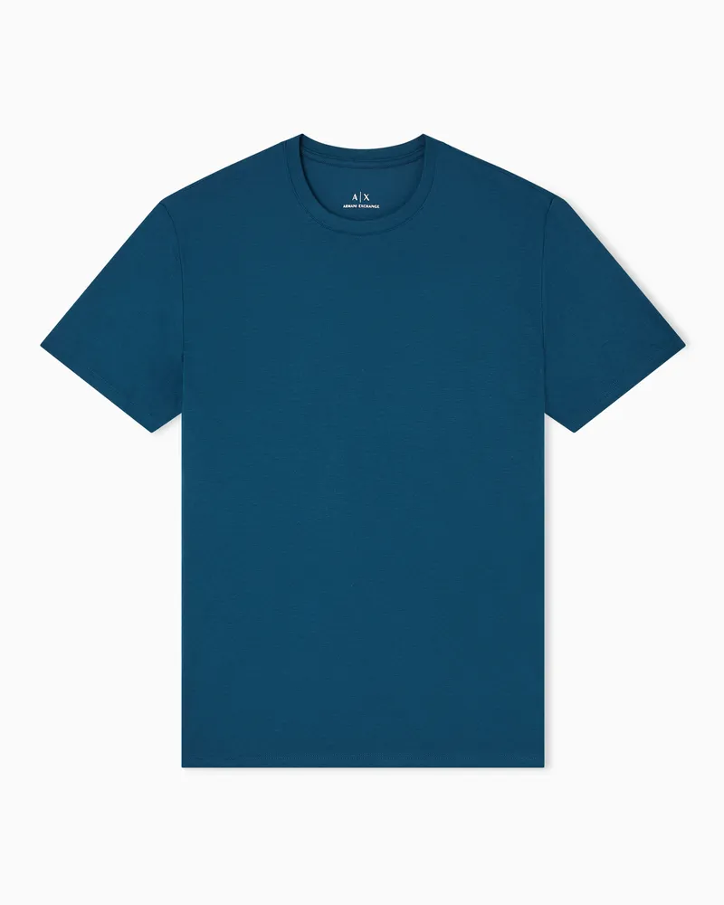 Armani Exchange T-Shirt Slim Fit Passform aus Pima-Baumwolle Blau