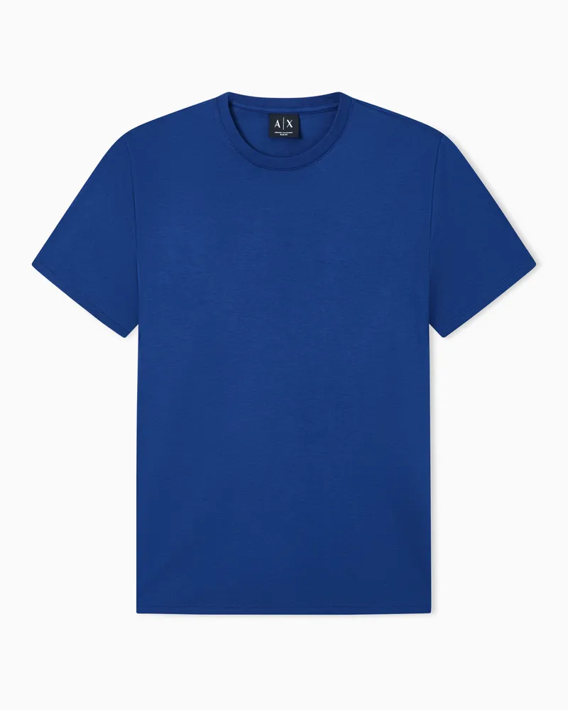Armani Exchange T-Shirt Slim Fit Passform aus Pima-Baumwolle Blau
