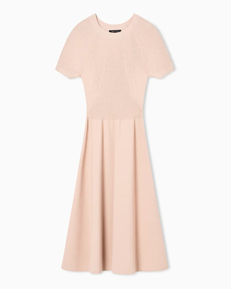 Armani Exchange Midi dress in technical fabric Beige