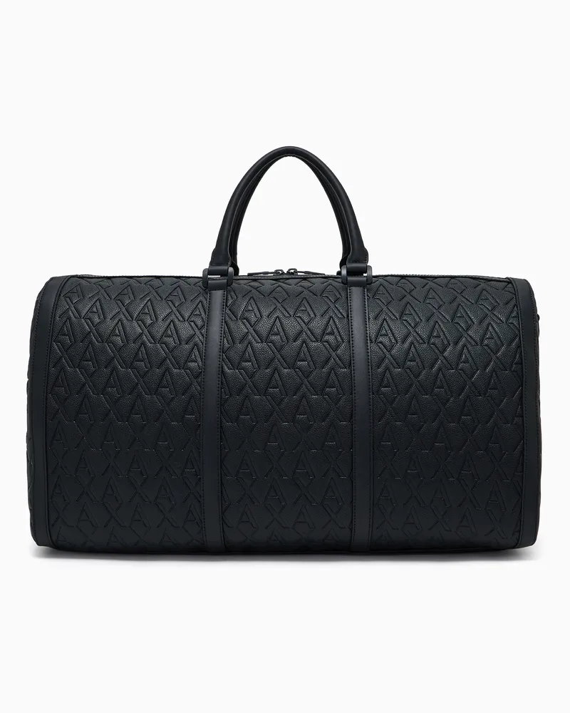 Armani Exchange Strukturierte Reisetasche mit Logo Schwarz