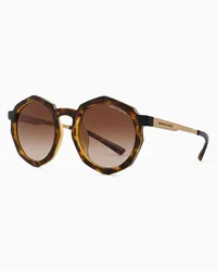 Armani Exchange Runde Damensonnenbrille Gemustert