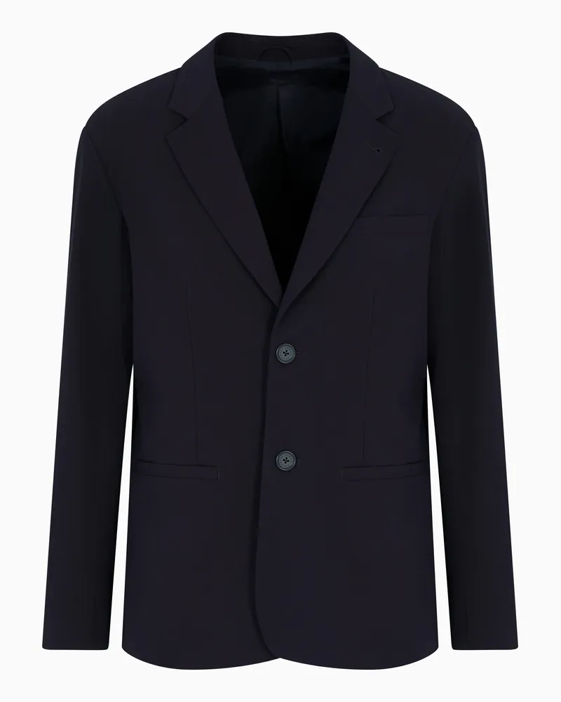 Armani Exchange Single-breasted two-button jacket Marineblau