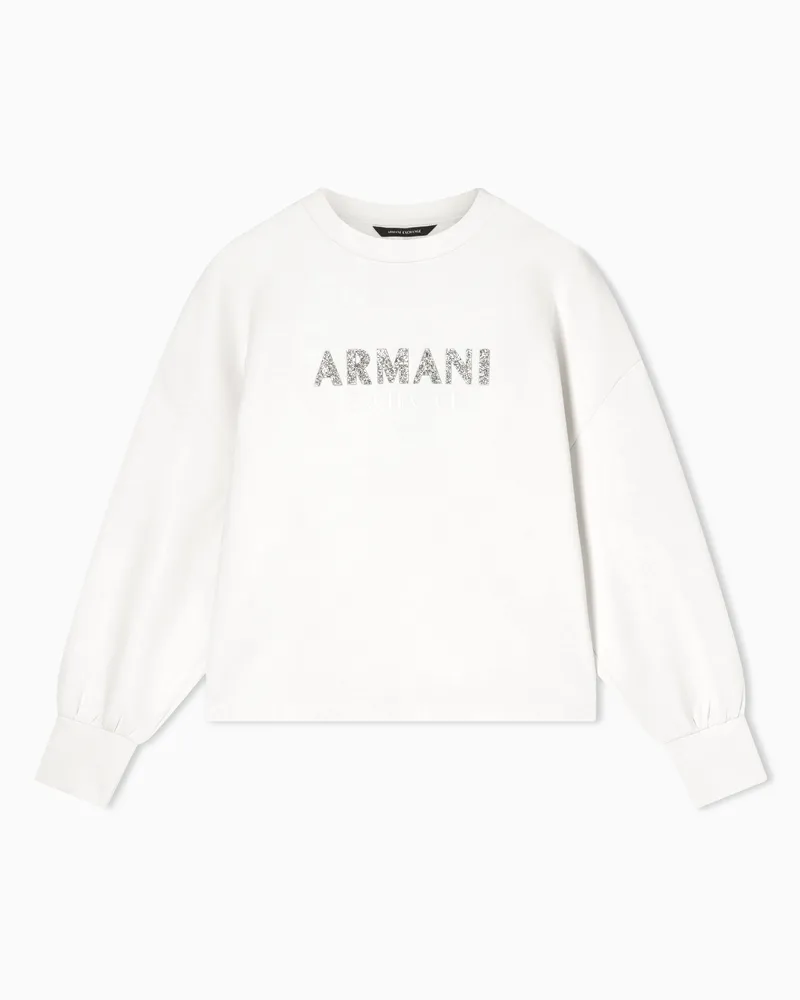 Armani Exchange cotton sweatshirt Weiß