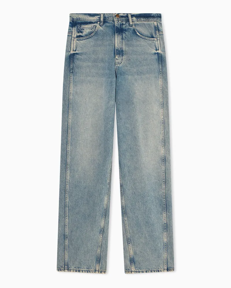 Armani Exchange Relaxed cotton jeans Blau
