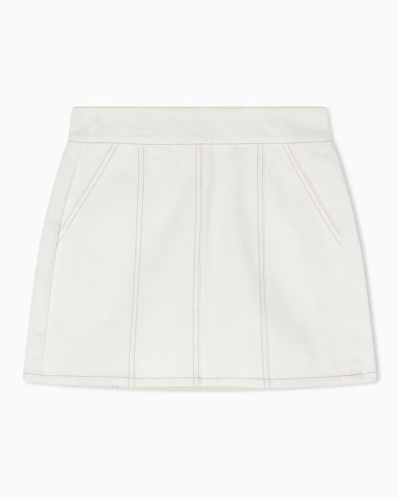 Armani Exchange Short denim skirt Weiß