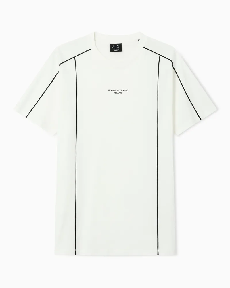 Armani Exchange Regular Fit T-shirt in basic Cotton Jersey Weiß