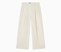 Fließende Stoffhose aus leichtem Crêpe