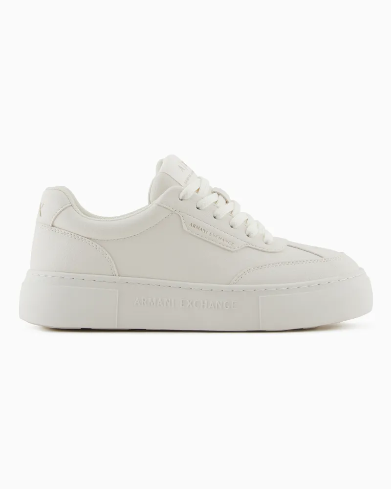 Armani Exchange Sneaker mit hoher Sohle Weiß