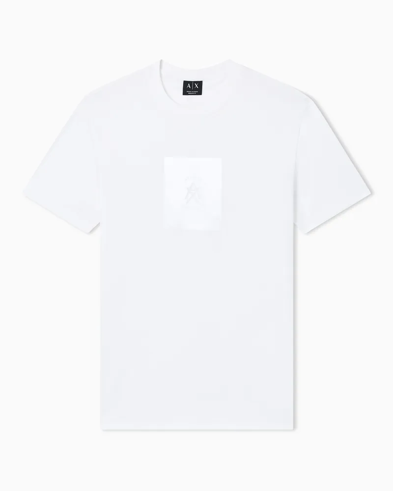Armani Exchange Regular fit cotton T-shirt Weiß