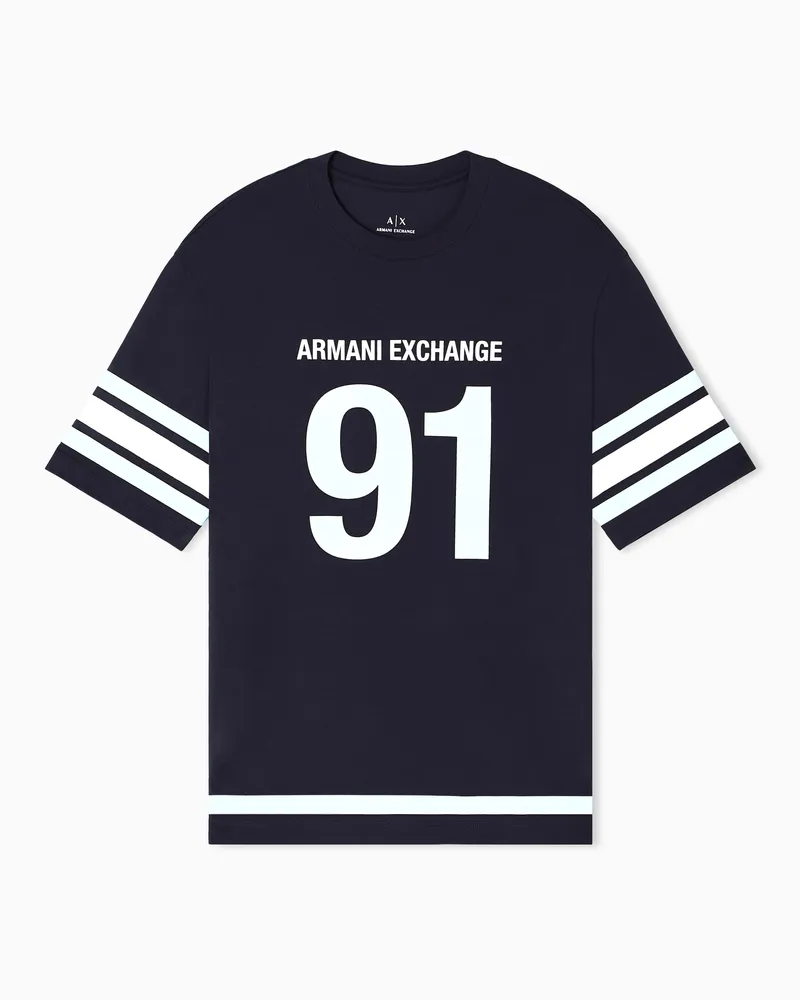 Armani Exchange Regular Fit T-Shirts Marineblau