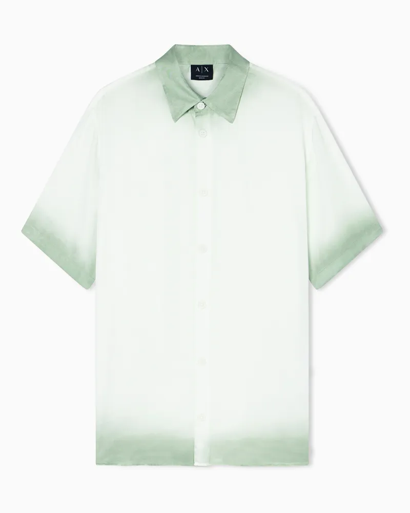 Armani Exchange Viskose-Twill-Hemd Grün