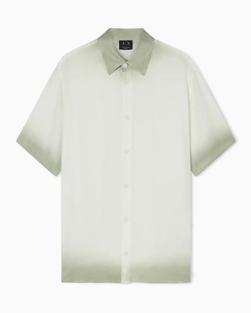 Armani Exchange Viskose-Twill-Hemd Grün