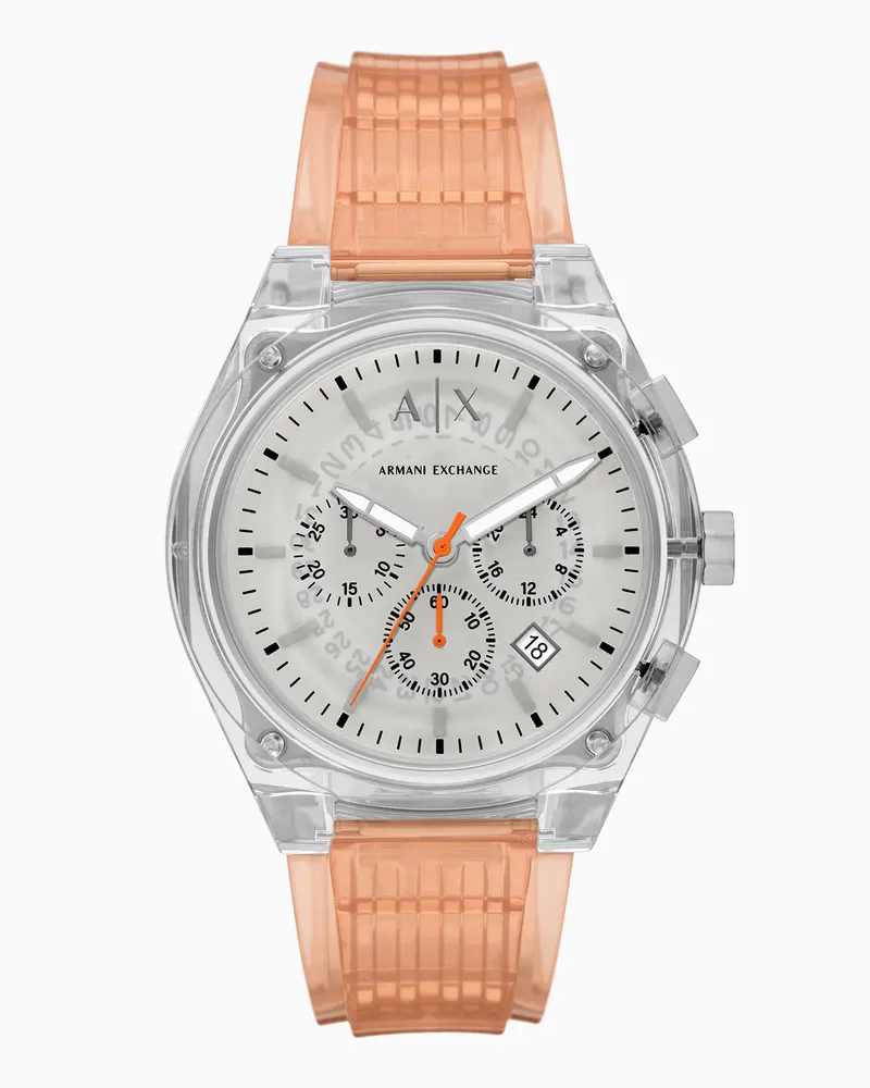 Armani Exchange Orangefarbener Chronograph Mehrfarbig
