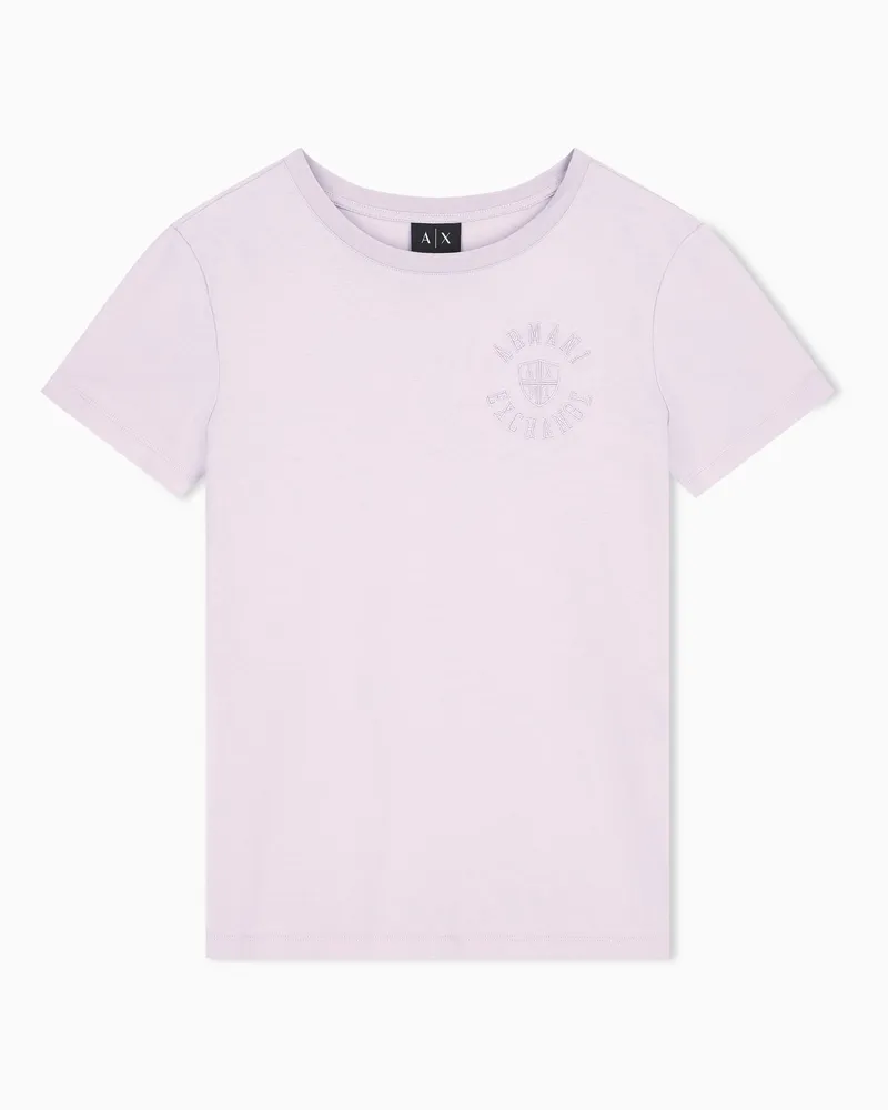 Armani Exchange T-Shirt Crossover im Regular Fit aus Baumwolljersey Pink