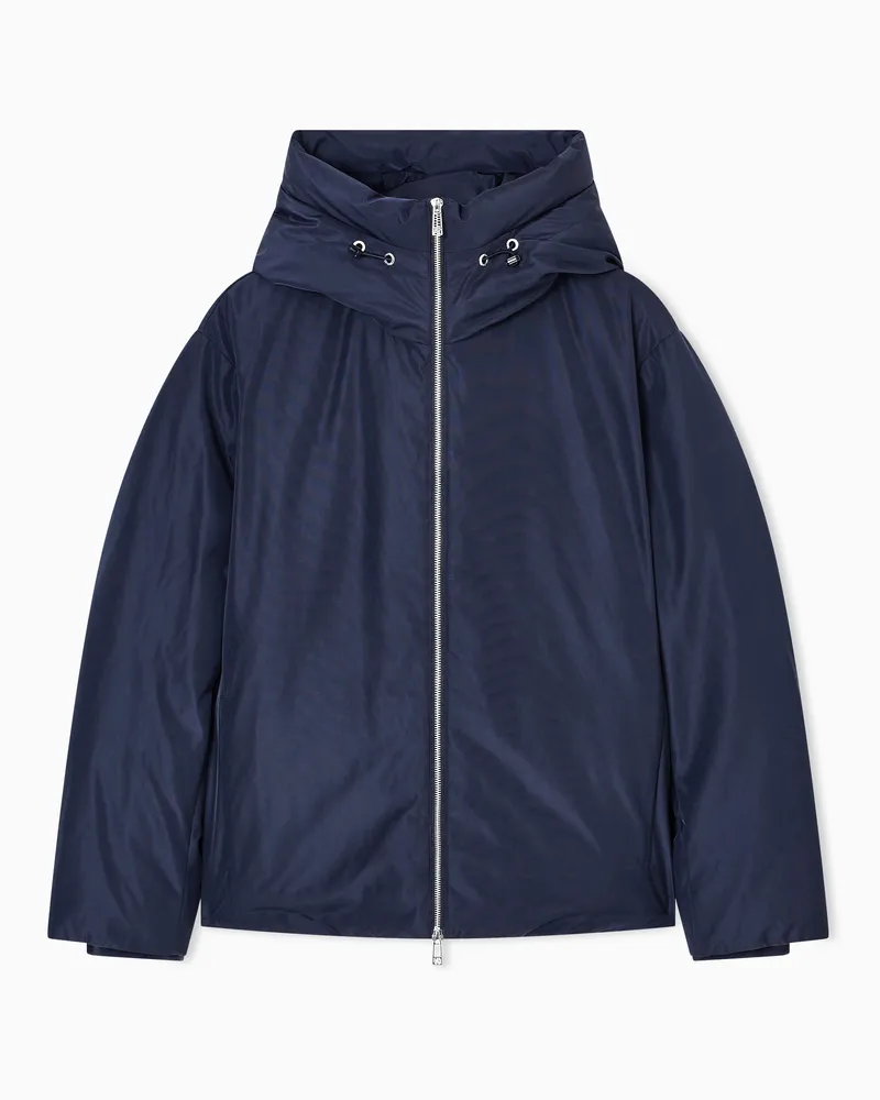 Armani Exchange ZIP UP HOODED PUFFER JACKET Marineblau