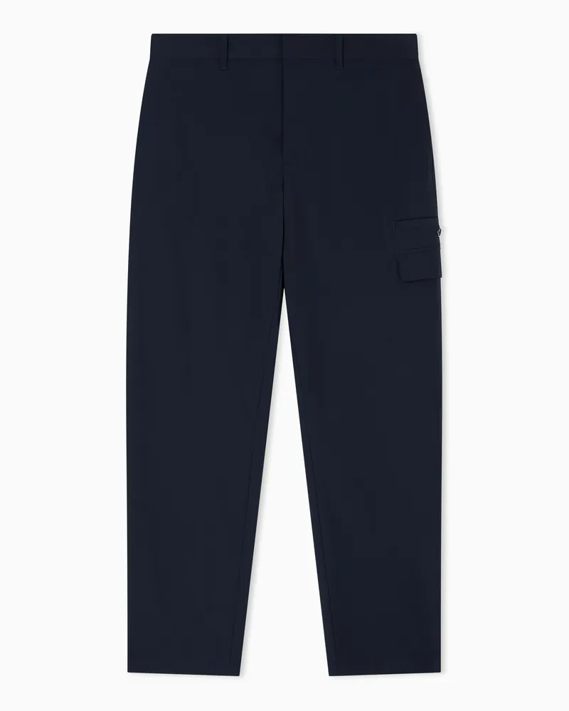 Armani Exchange Cargohose aus Stretch-Nylon Marineblau
