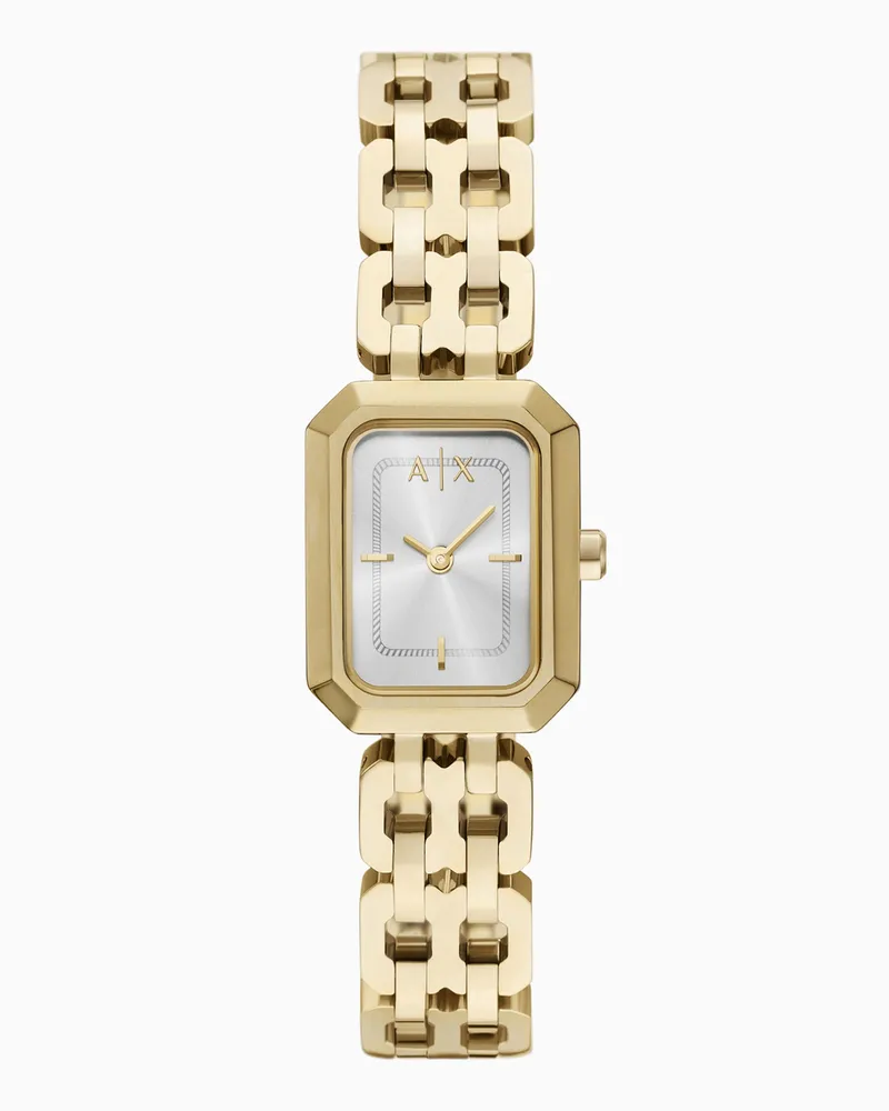 Armani Exchange Zweizeigeruhr mit Armband aus goldfarbenem Edelstahl Mehrfarbig