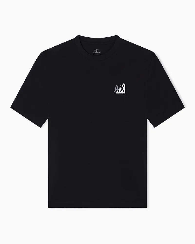 Armani Exchange T-Shirt im Regular Fit mit kleinem Logo Schwarz