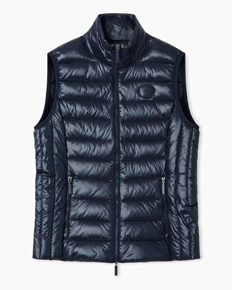 Armani Exchange Ärmellose, wattierte Daunenjacke Marineblau