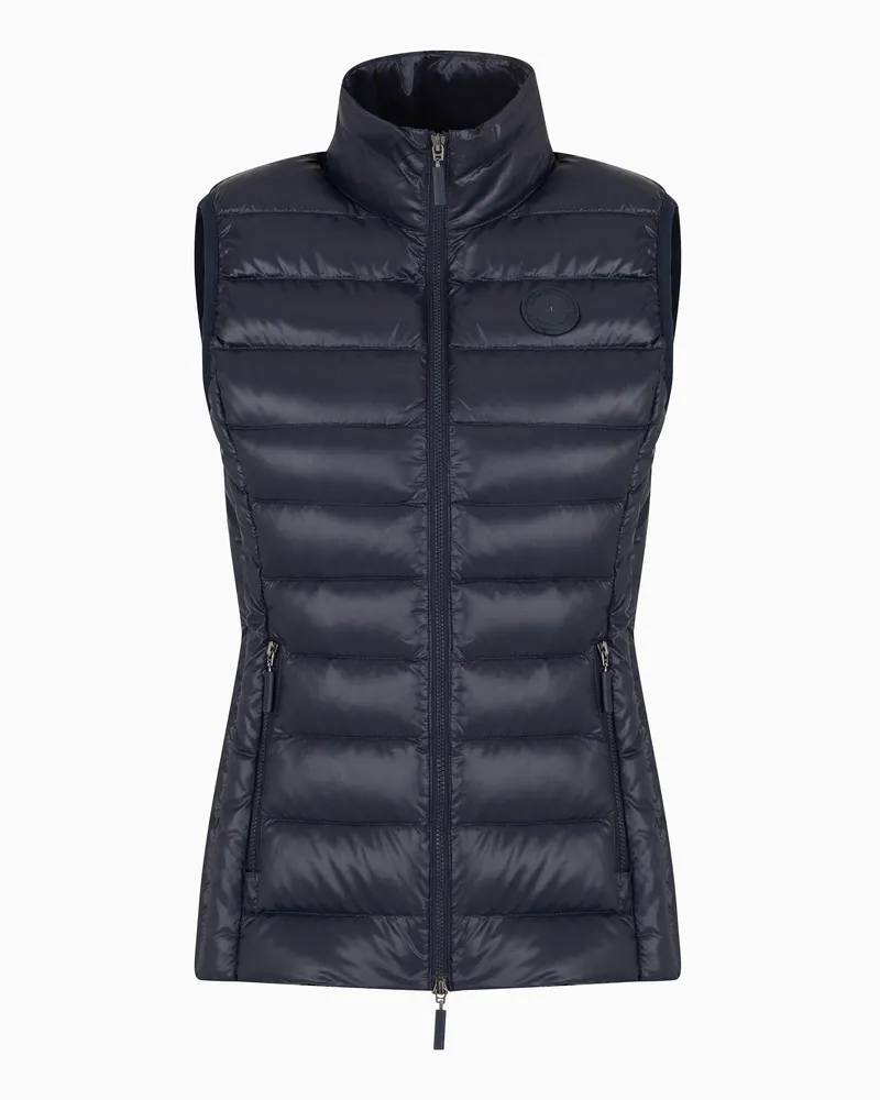 Armani Exchange Ärmellose, wattierte Daunenjacke Marineblau