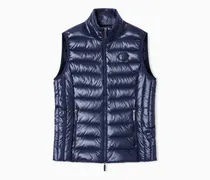 Ärmellose, wattierte Daunenjacke