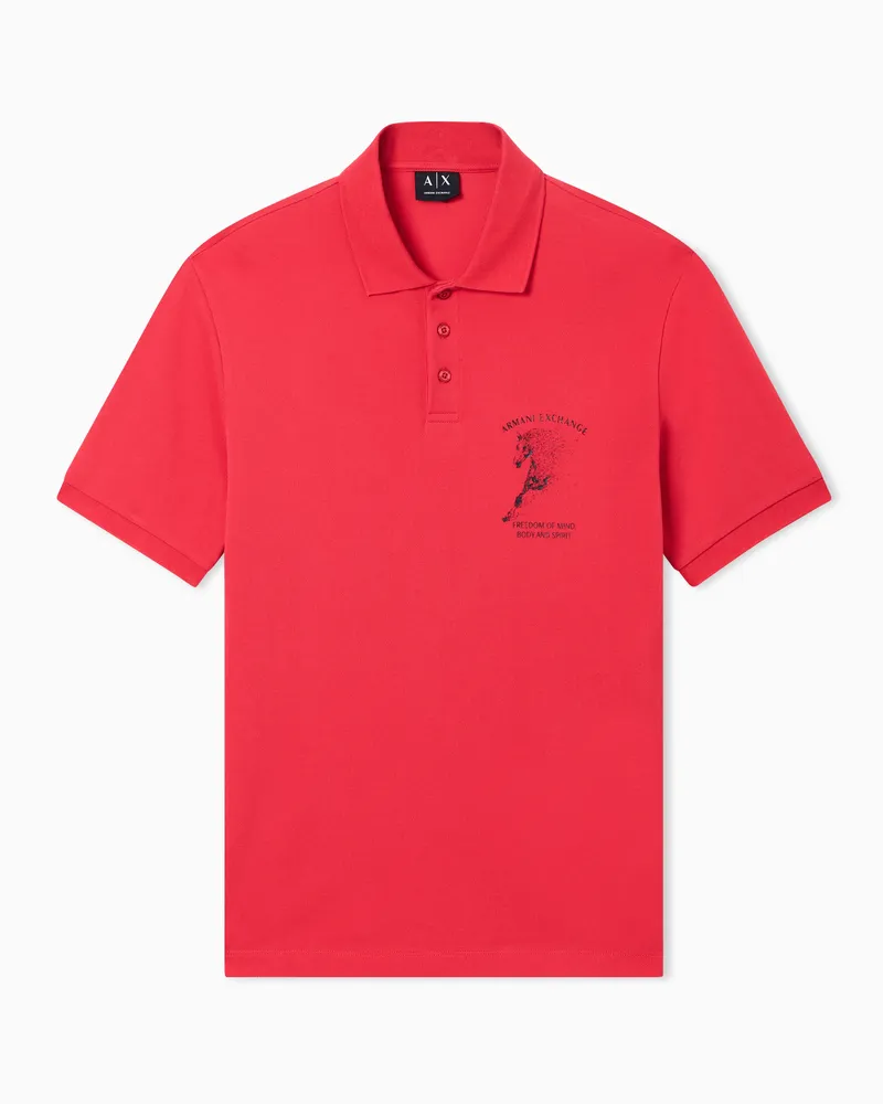 Armani Exchange Cotton polo shirt Rot