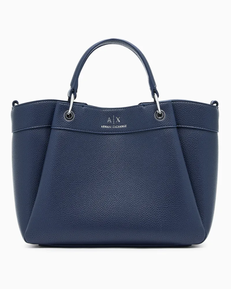 Armani Exchange Mittelgroße Handtasche mit Degradé-Schultergurt Marineblau